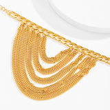 Multilayer Chain Tassel Anklets for Women
