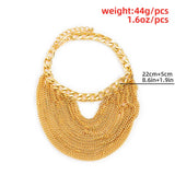 Multilayer Chain Tassel Anklets for Women