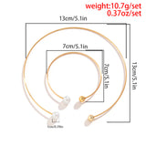 2PCS/Set Simulated Pearl Chokers Necklace Bracelet Punk Wedding Jewelry