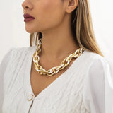 Acrylic Resin Choker Necklaces Collar Metal Chain Thick Women Neck Jewelry