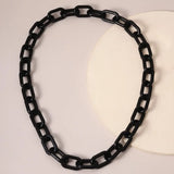 Acrylic Choker Necklace Collar Statement Resin Orange Chunky Thick