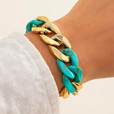 Acrylic Resin Friendship Bracelets Chunky Thick Green Bangles Hand Jewelry