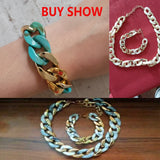 Acrylic Resin Friendship Bracelets Chunky Thick Green Bangles Hand Jewelry