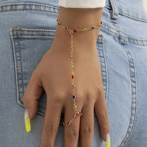 Bohemia Crystal Chain Bracelet Summer Beach Jewelry