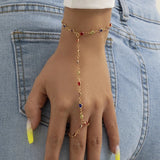 Bohemia Crystal Chain Bracelet Summer Beach Jewelry