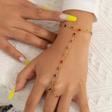 Bohemia Crystal Chain Bracelet Summer Beach Jewelry