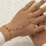 Bohemia Crystal Chain Bracelet Summer Beach Jewelry