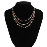 Bohemia Crystal Colorful Flower Choker Necklace for Women