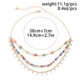 Bohemia Crystal Colorful Flower Choker Necklace for Women