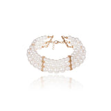 Boho Layered Pearl Choker Necklace for Women