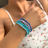 Colorful Seed Bead Bracelet Set for Women