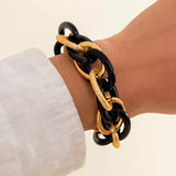 Boho Chunky Resin Friendship Bangle - Colorful Acrylic Twisted Bracelet