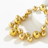Irregular Ball Choker Necklace Punk Chunky Thick Clavicle Necklaces