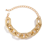 Chunky Metal Cross Chain Choker Necklace for Women Punk