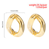 Big Hoop Earrings for Women Vintage Punk Metal Geometric Circle