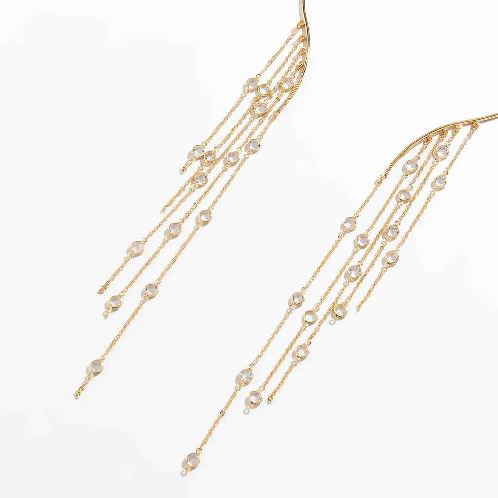 Exaggerated Pearl Tassel Necklace Vintage Star Choker