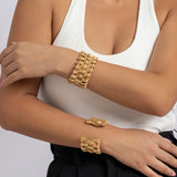 Exaggerated Mesh Thick Bangle For Women