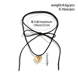 Goth Love Heart Pendant Necklace For Women