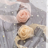 Korea Large Rose Flower Mesh Collar Necklace Women Adjustable Choker