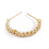 Kpop Rhinestone Crystal Hairbands Link Chain Headband Hair Hoops Holder