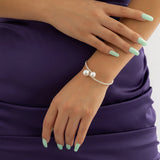 Rhinestone Bangle Bracelet for Women Wedding Party Jewelry Gift