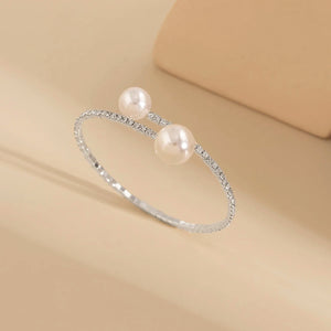 Rhinestone Bangle Bracelet for Women Wedding Party Jewelry Gift