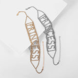 Crystal Short Choker Necklace Rhinestones Letter SEXY Collar Clavicle Chain