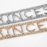 Crystal Short Choker Necklace Rhinestones Letter SEXY Collar Clavicle Chain