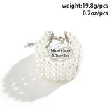 Pearl Beaded Wide Cuff Bracelet for Women