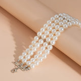 Pearl Beaded Wide Cuff Bracelet for Women
