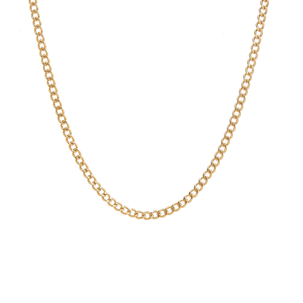 Multicolor Cuban Link Chain Choker Necklace for Punk Party