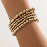 Layered Exaggerated CCB Beaded Bracelet Punk Vintage Jewelry Gift