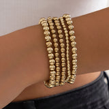 Layered Exaggerated CCB Beaded Bracelet Punk Vintage Jewelry Gift