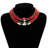 Christmas Soft Clay Letter Choker Necklace Set for Women