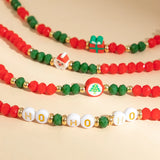Christmas Soft Clay Letter Choker Necklace Set for Women