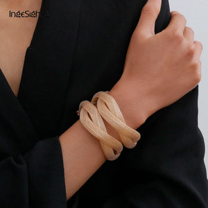 Punk Cross Cuff Bracelets for Women