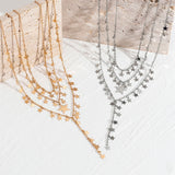Punk Multilayer Star Tassel Chain Choker Necklace Set