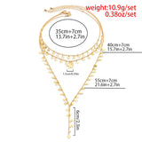 Punk Multilayer Star Tassel Chain Choker Necklace Set