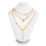 Punk Multilayer Star Tassel Chain Choker Necklace Set