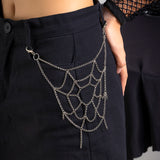 Punk Rock Metal Spider Web Waist Chain Hip-Hop Jeans Key Chain