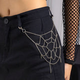 Punk Rock Metal Spider Web Waist Chain Hip-Hop Jeans Key Chain