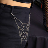 Punk Rock Metal Spider Web Waist Chain Hip-Hop Jeans Key Chain