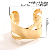 Punk Metal Cross Adjustable Bracelet Bangle for Women