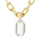 Punk Thick Edge Metal Pendant Necklace for Women