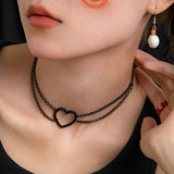 Sexy Goth Heart Choker Necklace Halloween Punk Rock Clavicle Chain
