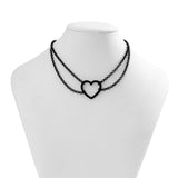 Sexy Goth Heart Choker Necklace Halloween Punk Rock Clavicle Chain