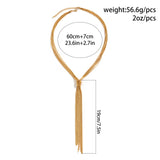 Sexy Tassel Box Chain Choker Necklace for Women Vintage Body Jewelry