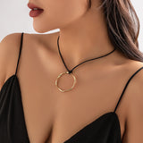 Geometric Hollow Love Heart Pendant Necklace for Women