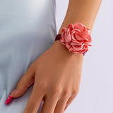 Sweet Rose Flower Choker Necklace For Women Adjustable Wedding Party Collar Jewe