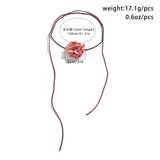 Sweet Rose Flower Choker Necklace For Women Adjustable Wedding Party Collar Jewe